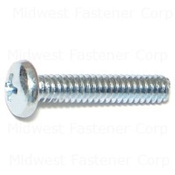 Midwest Fastener 10973 Machine Screw, #10-24 Thread, 1 in L, Pan
