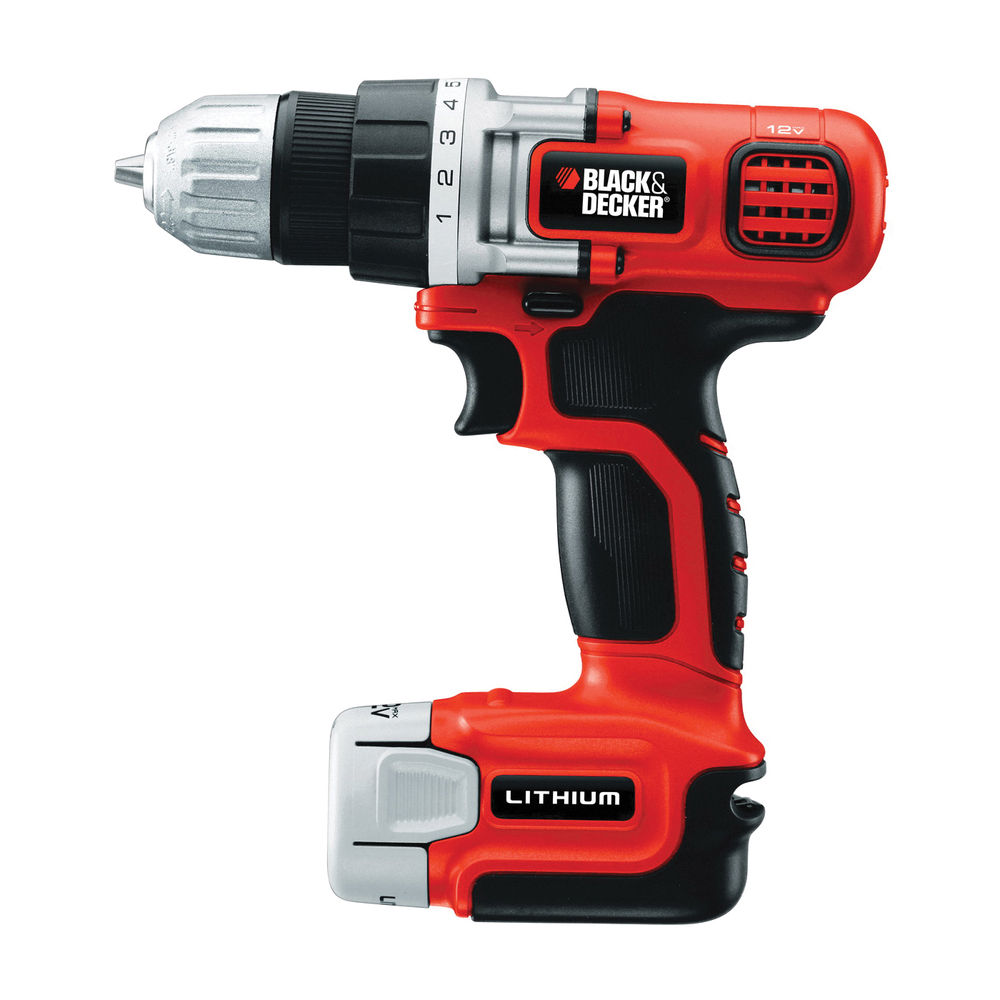 Black+Decker BDCDD12C/LDX112C Drill/Driver, Battery Included, 12 V