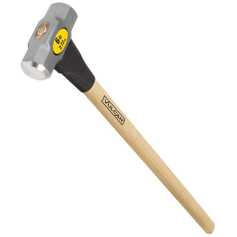 Vulcan 34512 Hammer, 6 lb Head, Sledge, Forged Milled Head, Steel