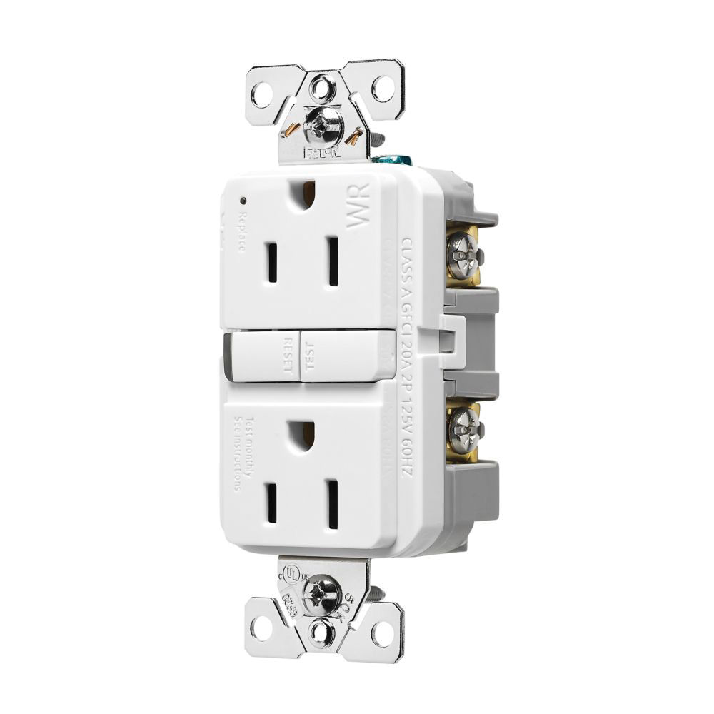 Eaton TWRGF15W Tamper and Weather-Resistant GFCI Receptacle, 125 V