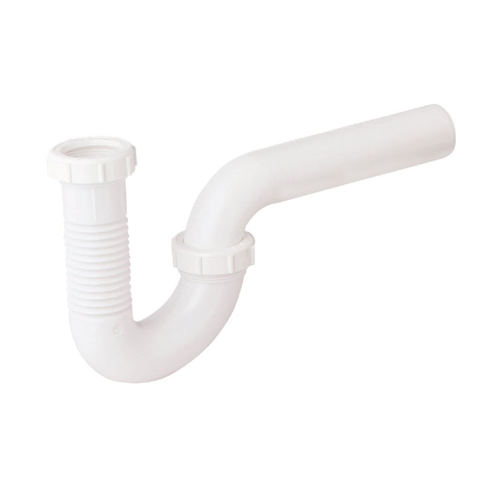 Traps① Do It Best 497649 P-Trap, 1-1/2 x 1-1/4 in, Plastic, White at