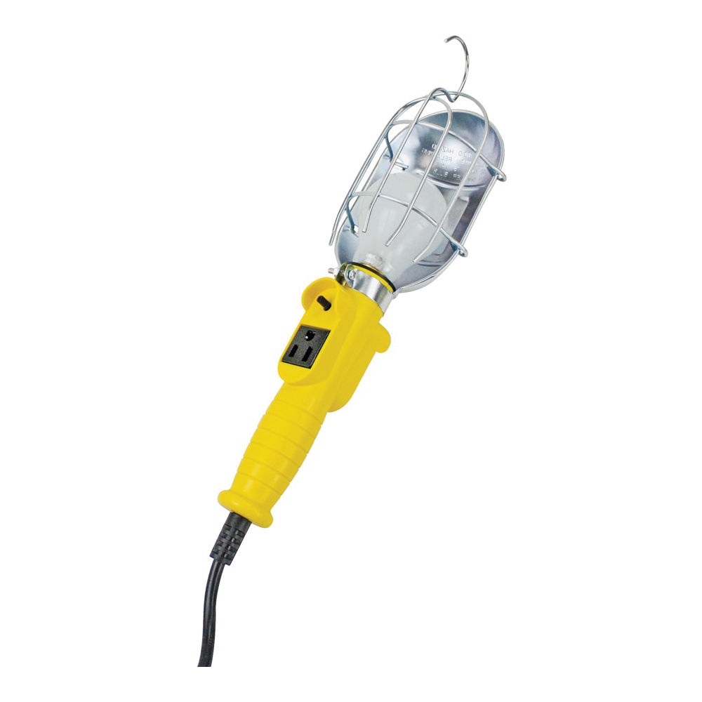 PowerZone ORTL010625 Work Light with Metal Guard and Single Outlet