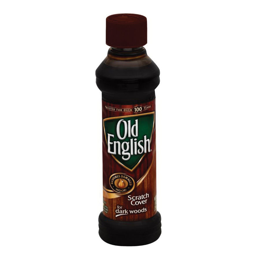 Old English 8046 Scratch Cover, 8 fl-oz Bottle, Brown, Liquid