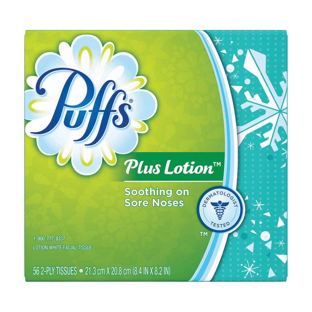 Puffs 34864 Facial Tissue, 8.4 in L, 8.2 in W, 2-Ply at Norfolk