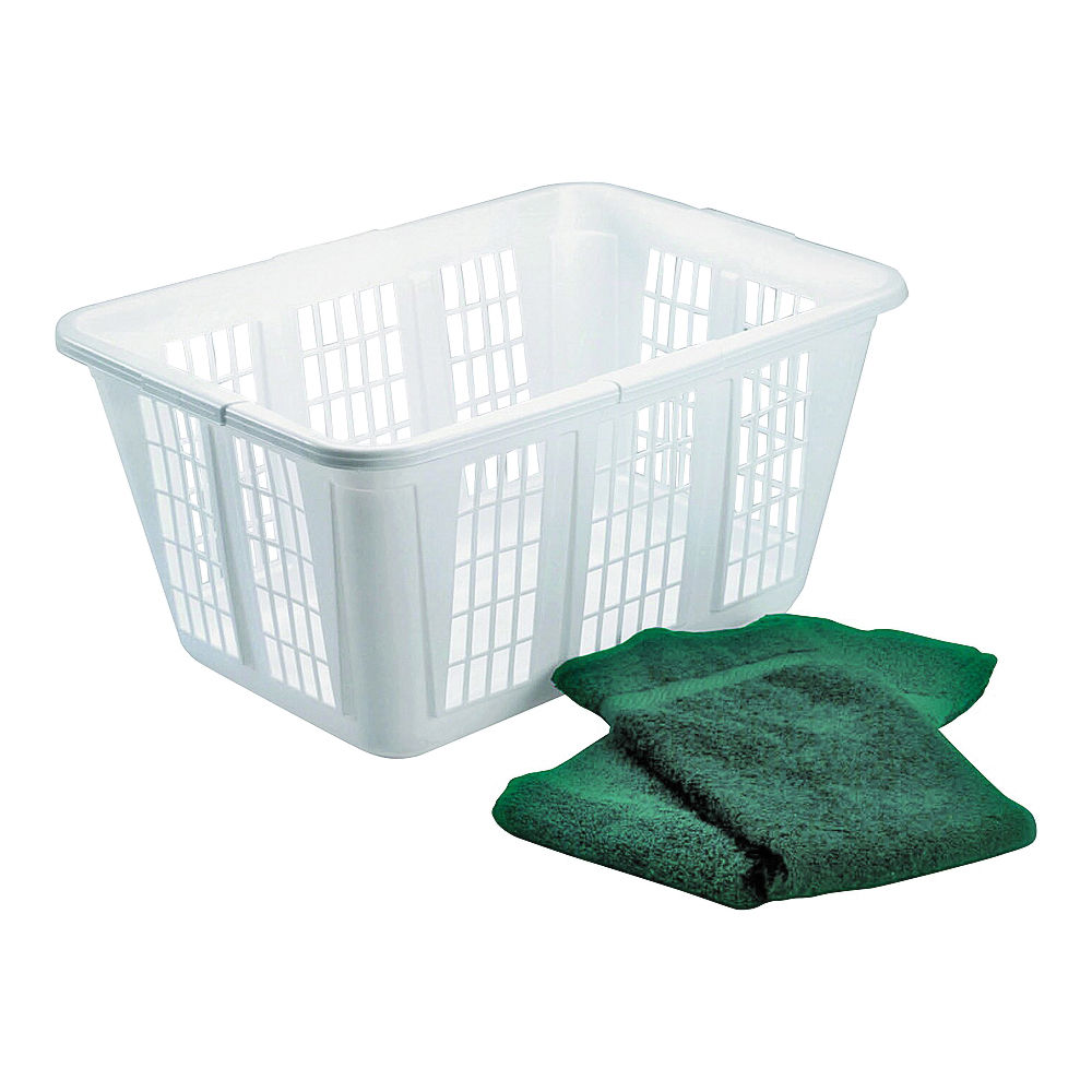 Rubbermaid FG296585WHT Series Laundry Basket, 1.6 bu Capacity
