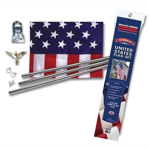 Valley Forge AA-US1-1 USA Flag Kit, Polycotton at Norfolk Hardware