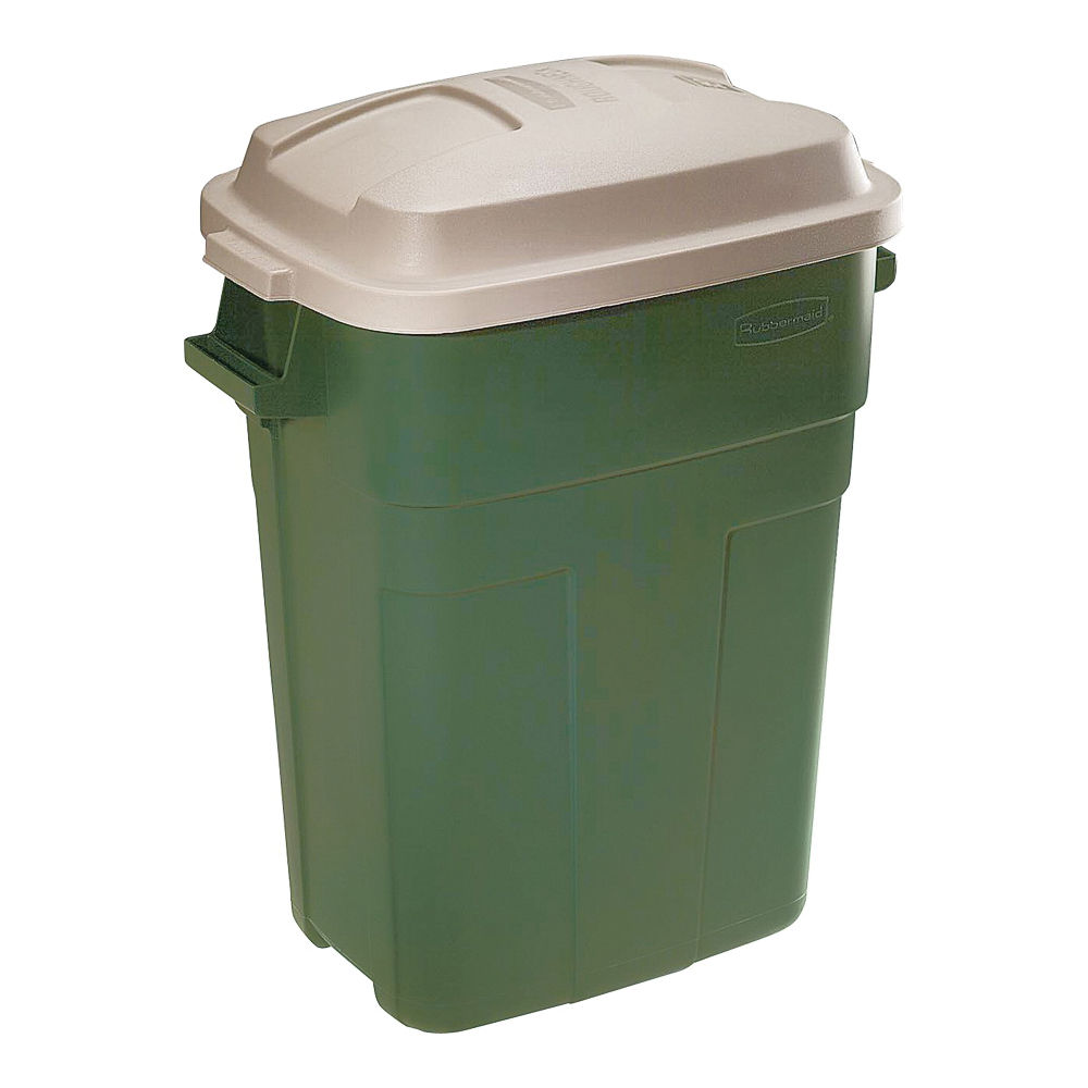 Rubbermaid 297900EGRN Trash Can, 30 gal Capacity, Plastic