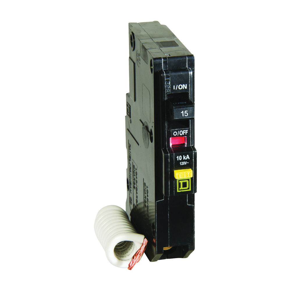 Tripper Plugged Square D QO QO115GFICP Circuit Breaker, Mini, 15 A, 1 -Pole, 120 V ...