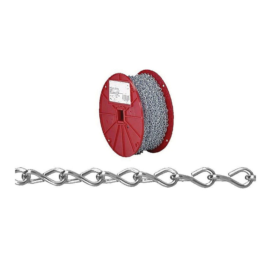 Campbell 072-4027N Single Jack Chain, 16 in, 250 ft L, Steel, Zinc
