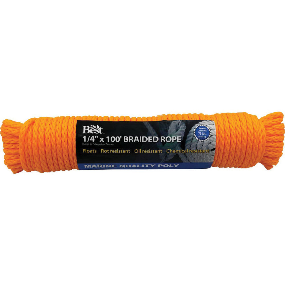 Do It Best 729590 Rope, 1/4 in Dia, 100 ft L, 79 lb Working Load