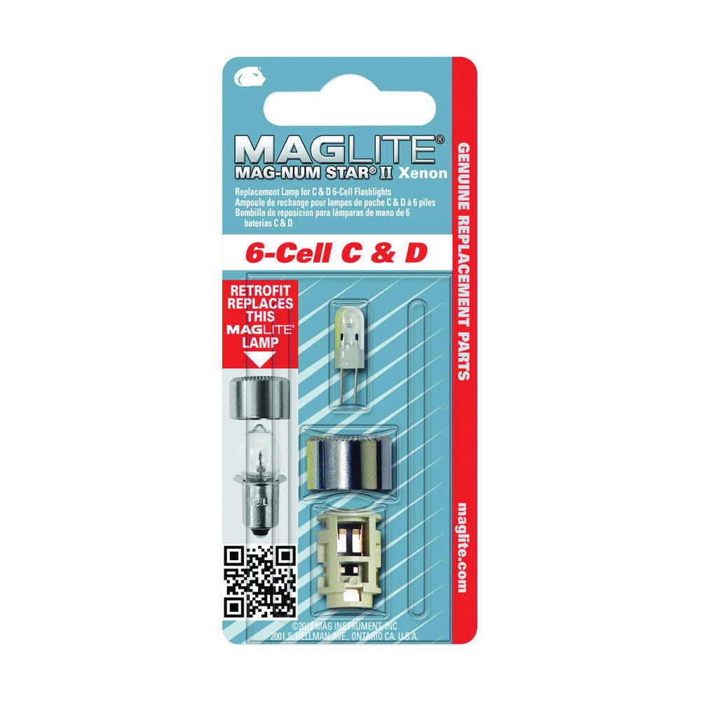 Maglite Mag-num Star Series LMXA601 Replacement Lamp, Bi-Pin Lamp
