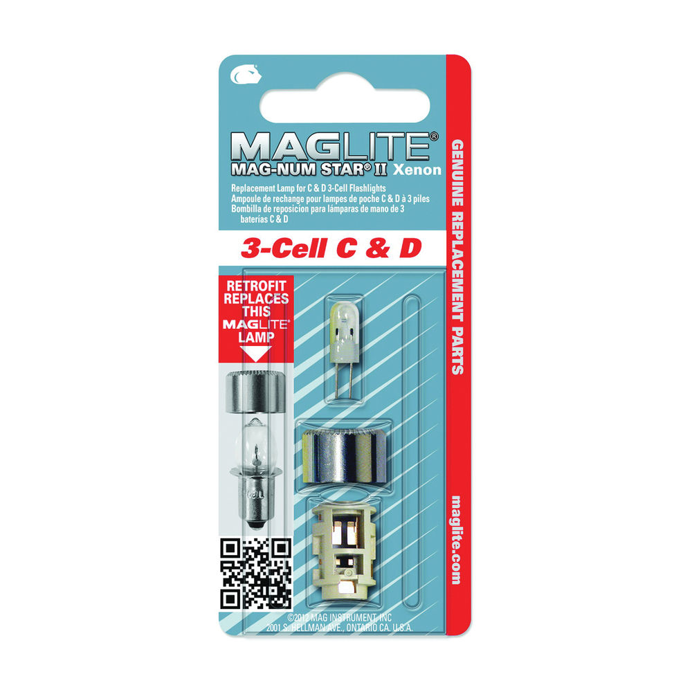 Maglite Mag-num Star Series LMXA301 Replacement Lamp, Bi-Pin Lamp