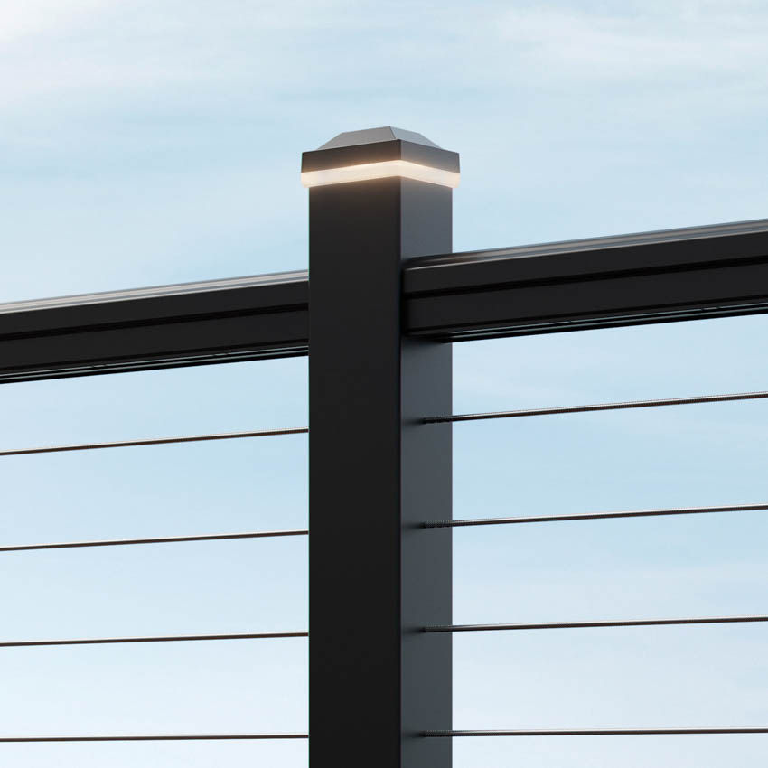 8' IRX Black Classic Top Rail at Requarth Lumber | TimberTech Aluminum Rail