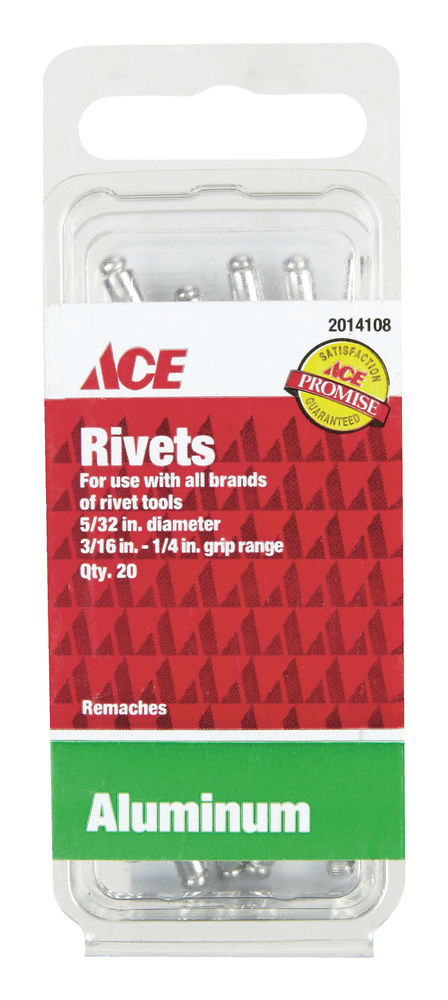 Rivet Alum 5/32 X 1/4 Ace 20 Pack at Hill's Ace Hardware & Lumber ...