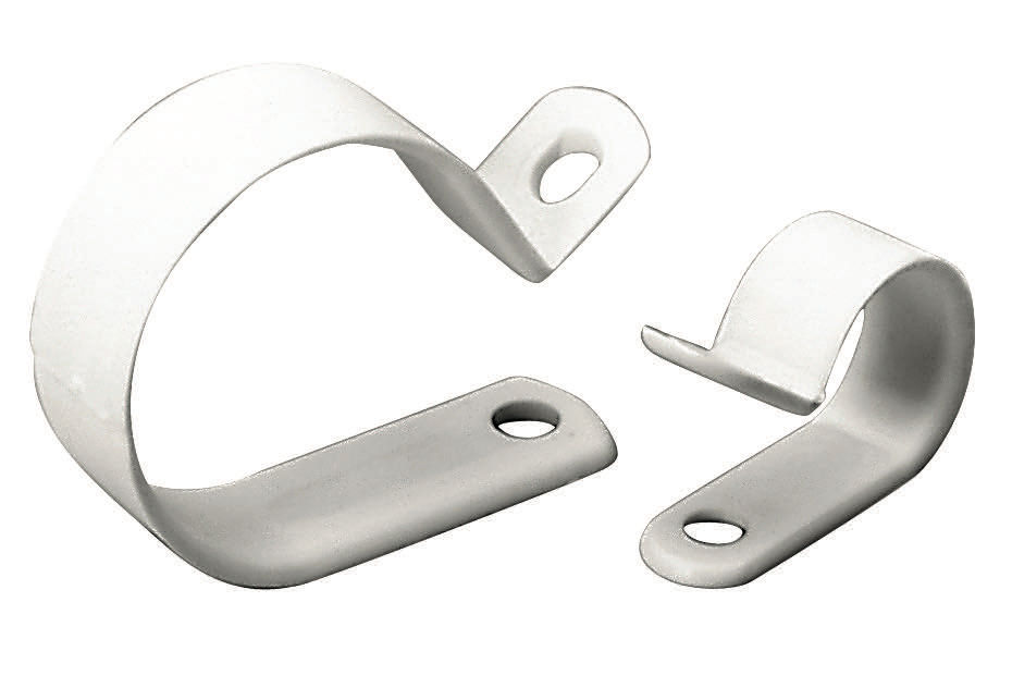 Clamp Plastic White 1/4