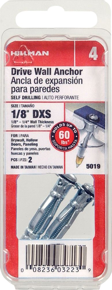 Drive Wall 1/8 Dxs Cd2 at Hill's Ace Hardware & Lumber | Hollow