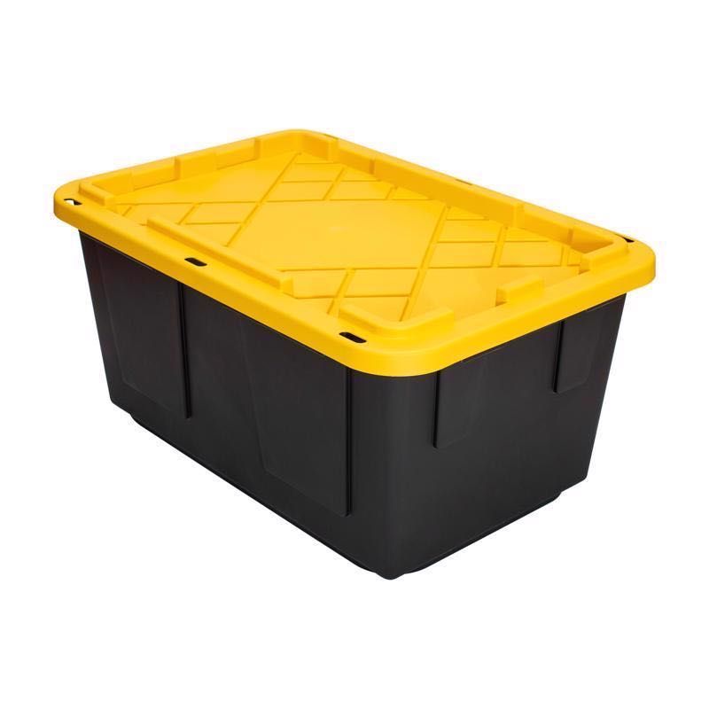Tote Utility Black/Ylw 27G at Hill's Ace Hardware & Lumber | Solid