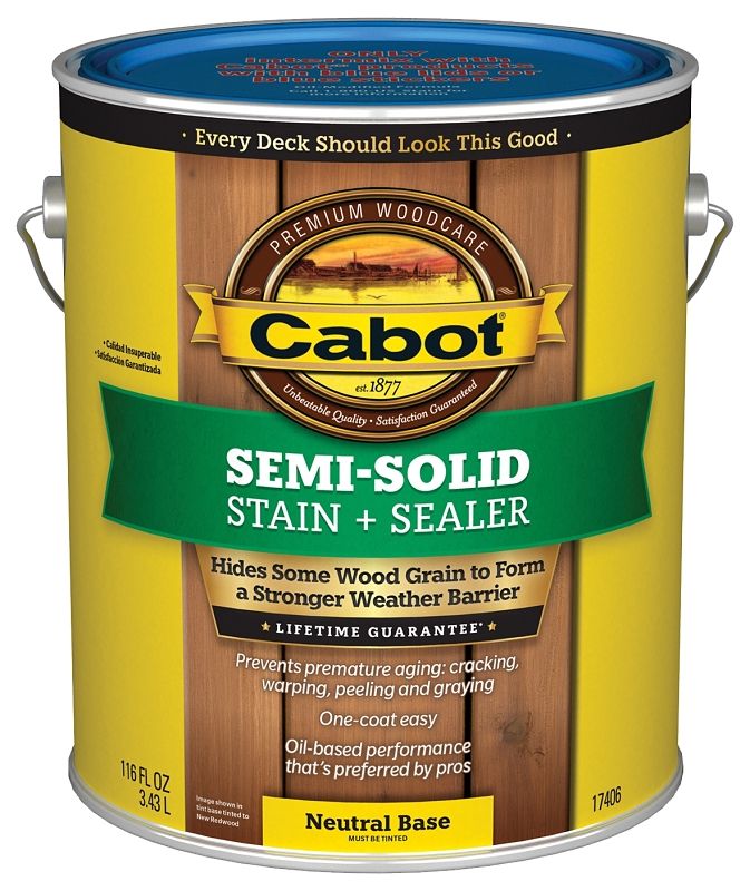 Cabot 17406 Semi-Solid Oil-Based Deck and Siding Stain