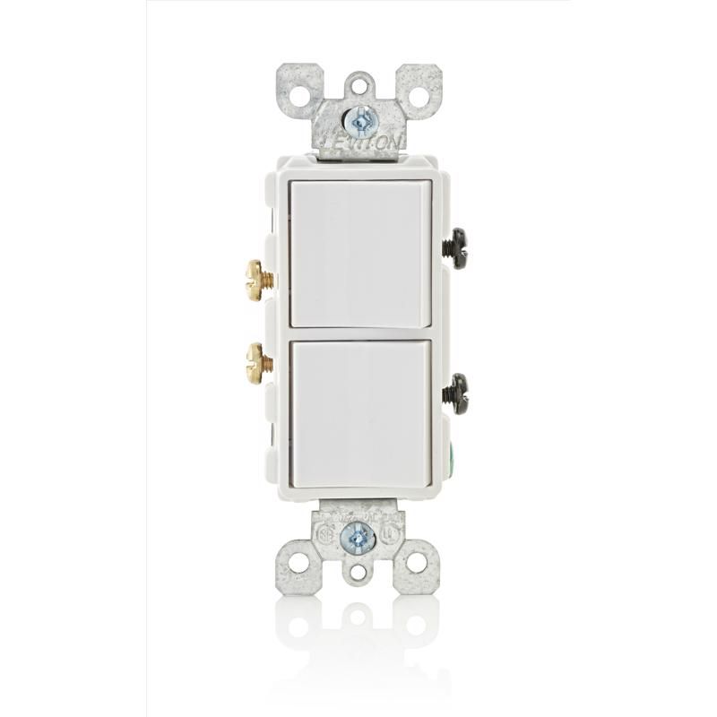 Leviton 05634-0WS Decora Single Pole Combination AC Quiet Switch White ...