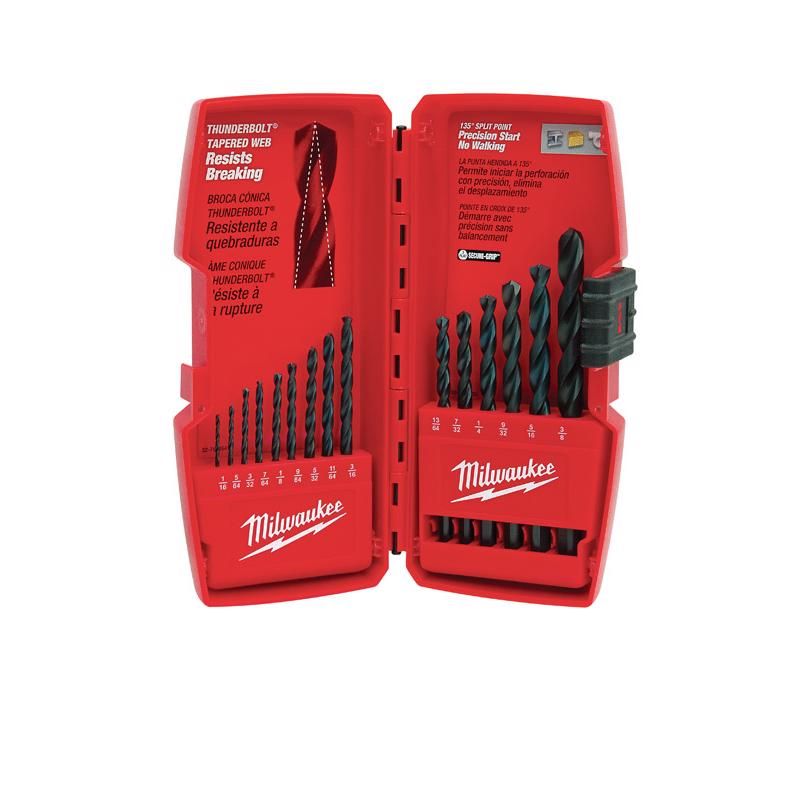 Milwaukee 48-89-2803 Thunderbolt Black Oxide Drill Bit Set 15pc at