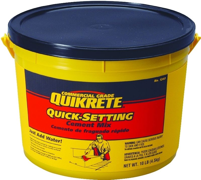Quick Setting Cment Quikrete 1240-11 Quick Setting Cement 10lb Pail at Central Valley ...