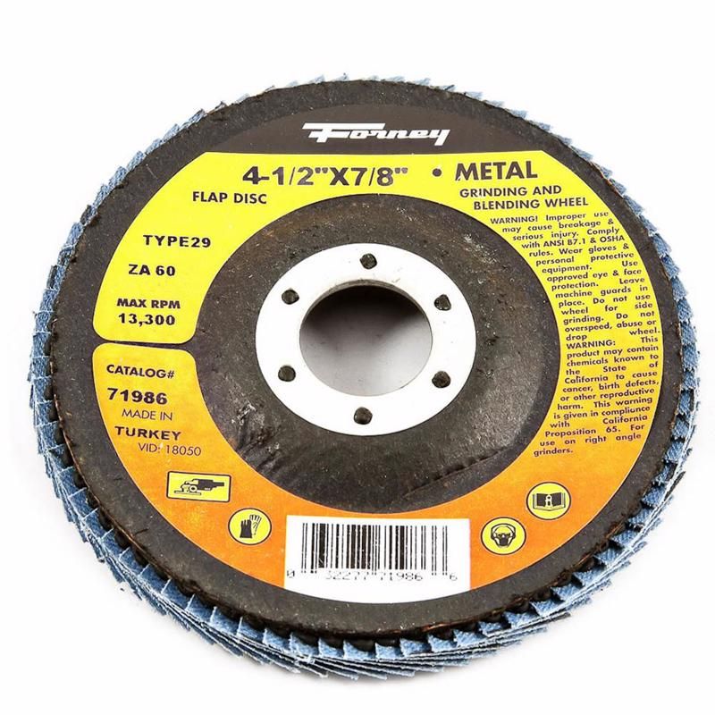Forney 71986 Type 29 Flap Disc Metal 60G 4-1/2 x 7/8-in at Central