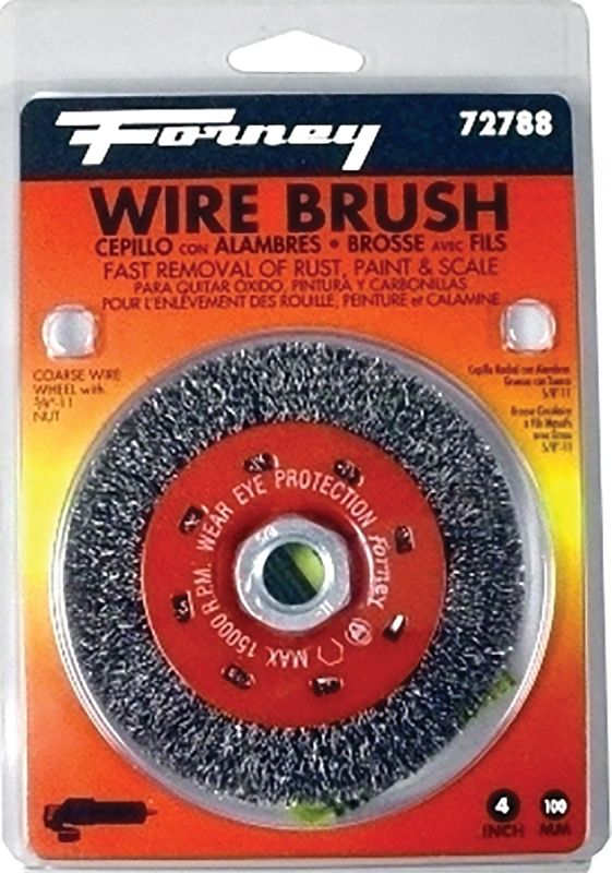 Forney 72788 Wire Wheel Crimped Coarse 4-in x 5/8-in-11 at Central