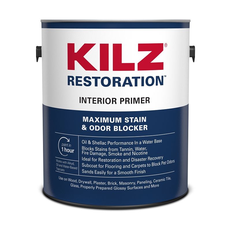 Kilz L200211 Restoration Interior Water-Based Primer White 1gal at