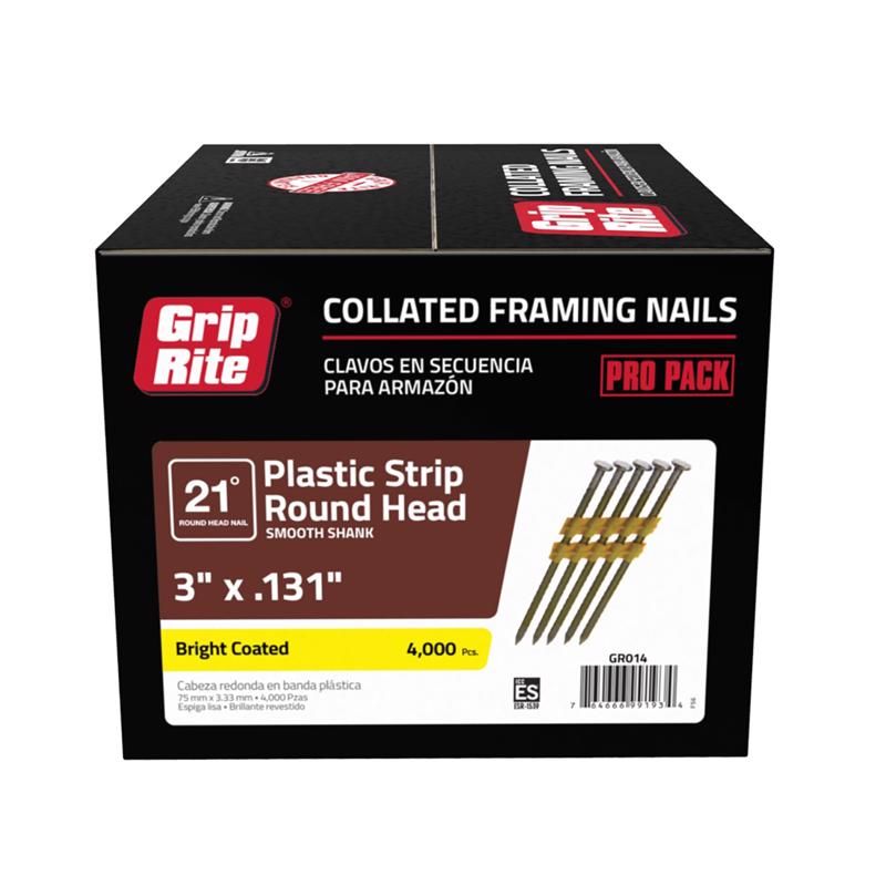 GRIP-RITE GR014 21O PLASTIC 3-INX131 CTD SMOOTH 4M at Central