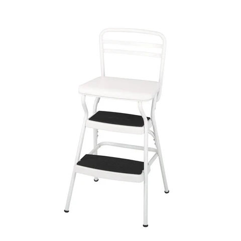 Stool Chair/Step White 17.5