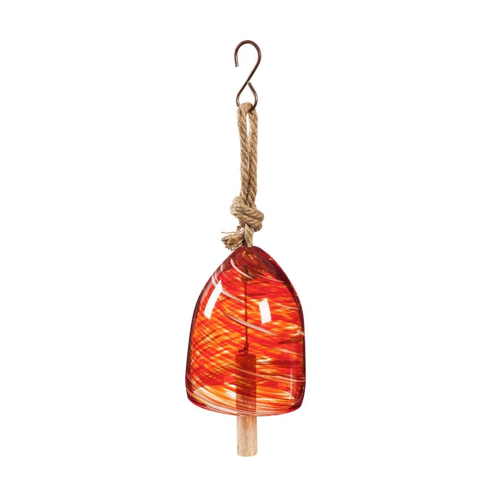 Art Glass Speckle Red Bell Chime at Family Hardware | Home Decorations