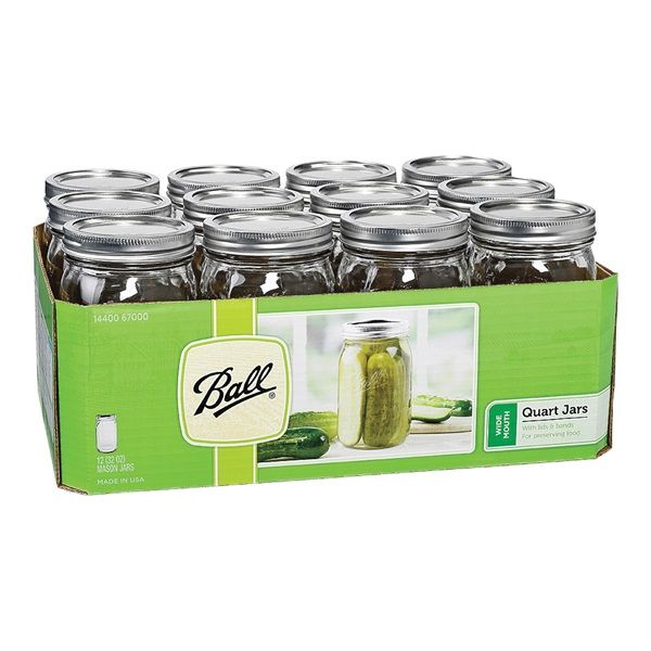 Mason Jar, Wide Mouth, 32 oz, Glass at Anawalt | Jarden Home