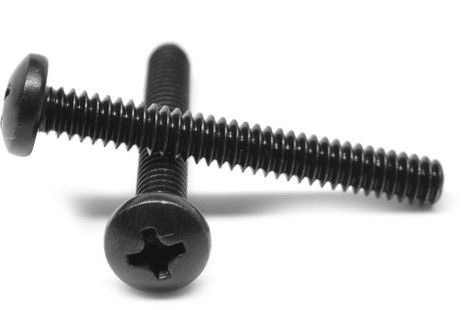 1/4-20 x 2-1/2 Phillips Pan Head Machine Screw (Black) at Ashby