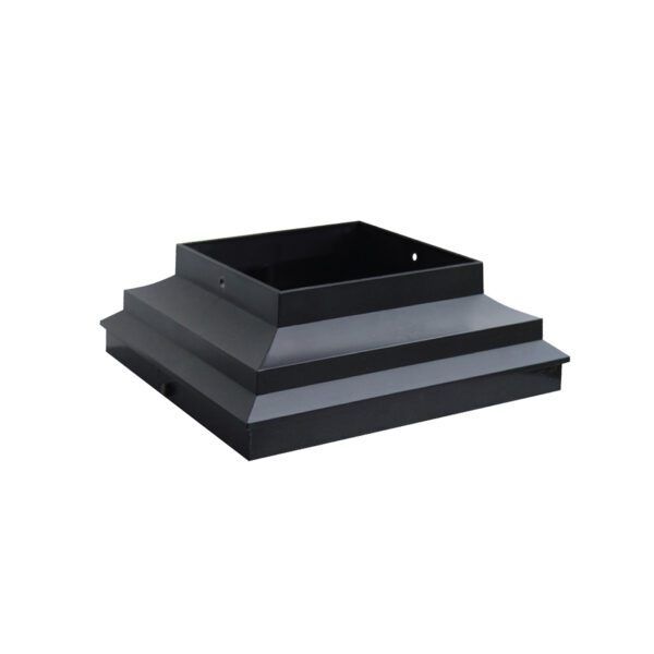 Shop 4″x4″ Black Plastic Post Base Skirt & Post Cap Adapter at Bromon