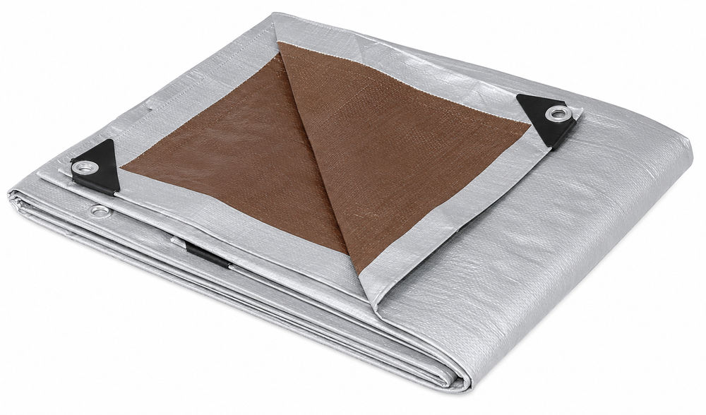 12' x 20' Heavy Duty Silver/Brown Tarp at Anawalt | Tarps