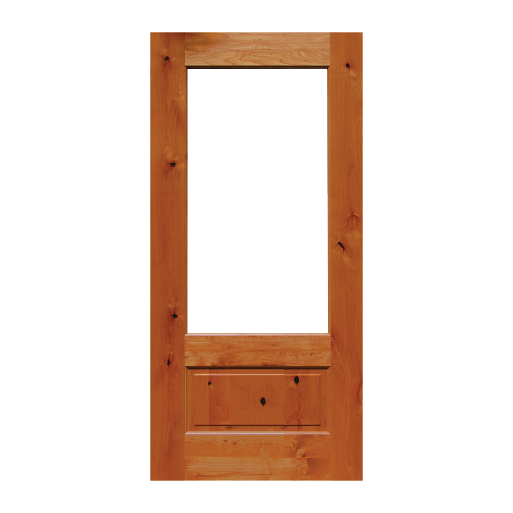 Knotty Alder 5034 1-Panel 3/4 Lite Open 3068.134 at Guido Materials | Doors