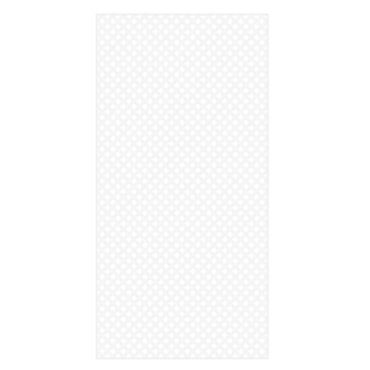 Veranda 4 ft. x 8 ft. Whte Prvacy Damond Vnyl Lattce Panel