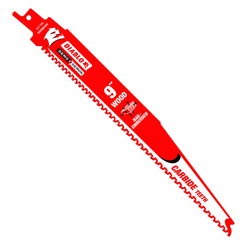 Cws Tools 9 Inch 5/7 TPI Demo Demon Carbide Nail-Embed Reciprocating Blade at ...