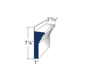 Azek Crosshead Pediment 18' at Moore Lumber and Hardware Co | PVC