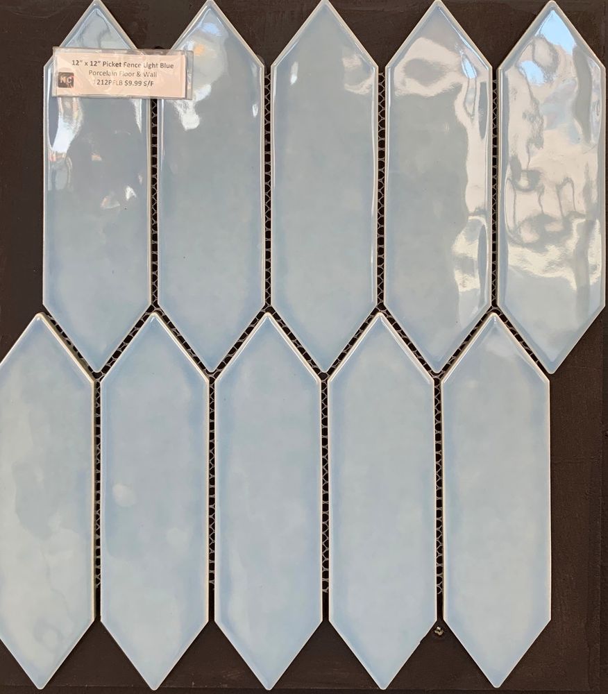 Picket Fence Porcelain Mosaic Tile 12x12" Mosaic Tile