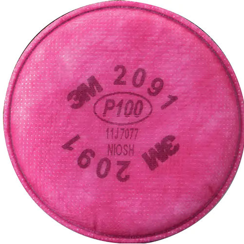 3M Replacement Particulate Filter, 2091, P100 (2-pack) at