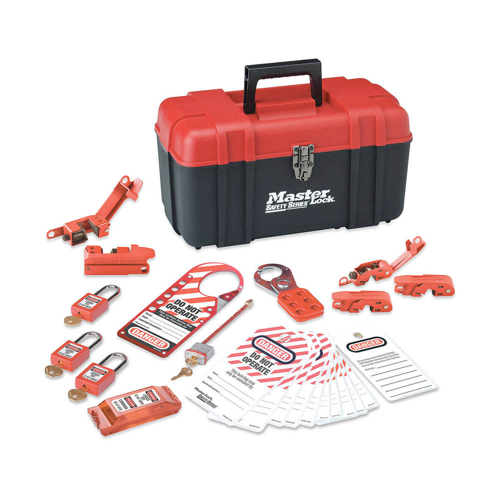 Master Lock® Personal Safety Lockout Kit, Electrical Focus, Keyed Alike ...