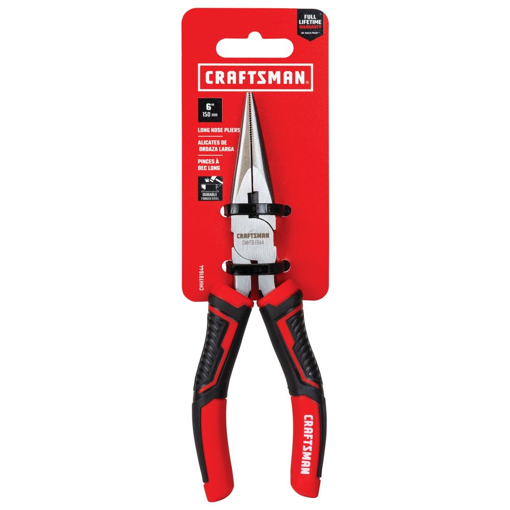 Long Nose Plrs Black/Rd 6