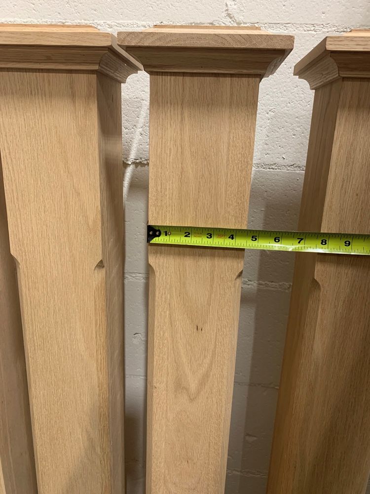 Shop 41/2 X 48" Chamfered Newel Oak cap included at The Royal Wood