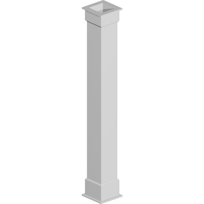 Shop 8 x 8 x 9' PVC Porch Column Wrap complete with cap & base kit at
