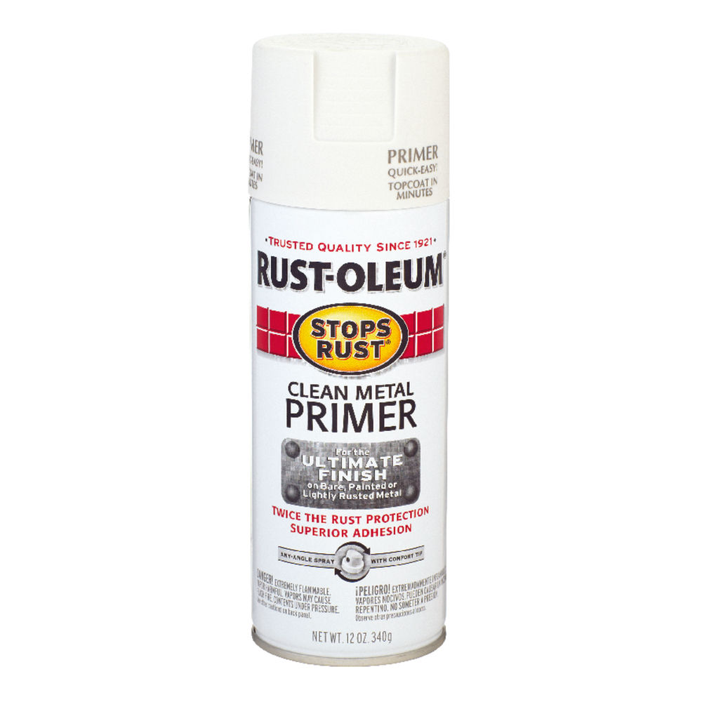 Shop White RustOleum Stops Rust Clean Metal Primer Spray Paint 12 oz at DB&S Lumber and Home