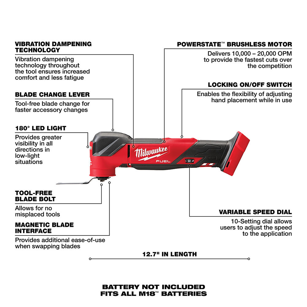 Brushless multi clearance tool milwaukee
