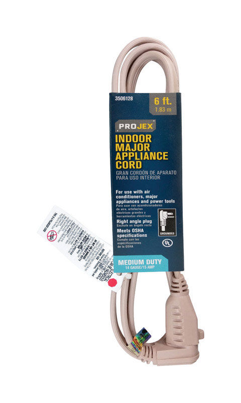 Projex 14/3 SPT-3 125 V 6 ft. L Appliance Cord at Jaeger