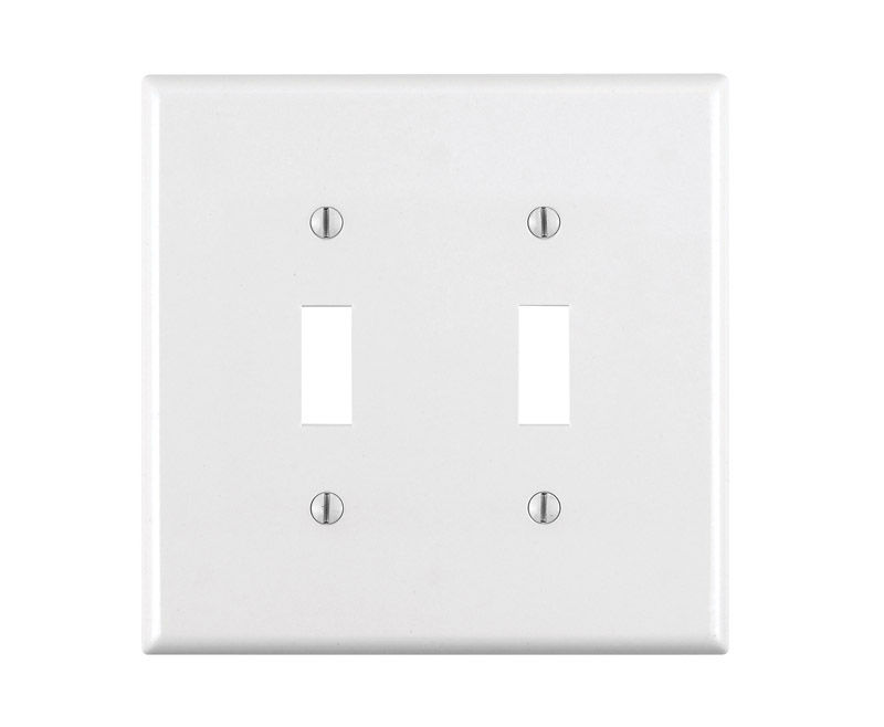 Shop Leviton White 2Gang Thermoset Plastic Toggle Wall Plate, 1 Pack at Jaeger Lumber Leviton