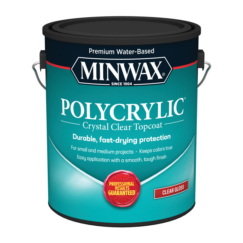 Shop Minwax Polycrylic Protective Finish Gloss Clear WaterBased 1 Gal